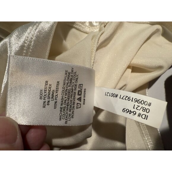 Express Womens size M Cream Velvet Ruched Front Top Princess Coquette Fairy - Picture 5 of 7